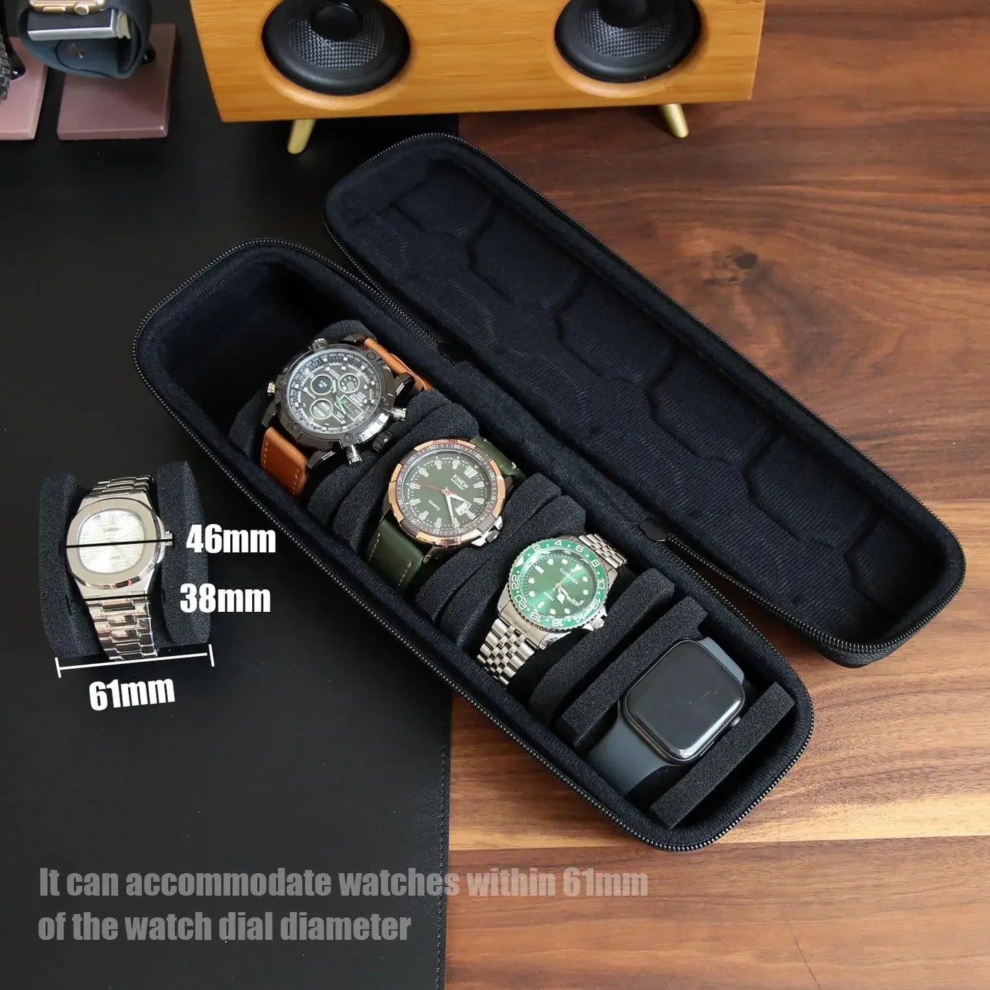 Watch Box Organizer for Men or Women,Watch Travel Case Portable Storage Watch Display Holder for Wristwatches and Smart Watches