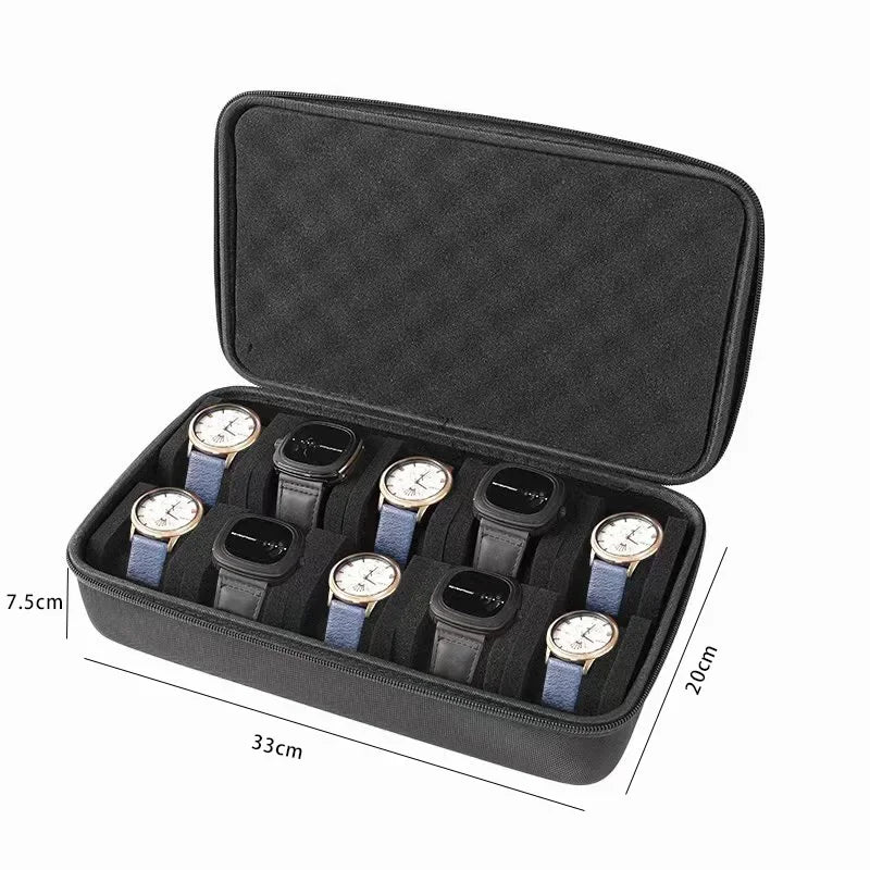 Watch Box Organizer for Men or Women,Watch Travel Case Portable Storage Watch Display Holder for Wristwatches and Smart Watches
