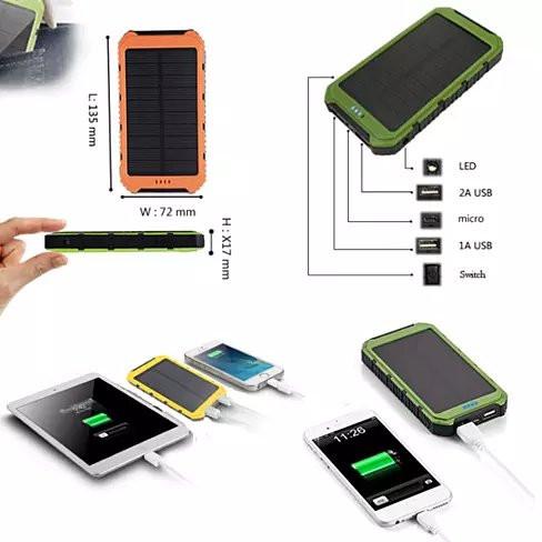 Solar Powered Dual USB Charging Bank