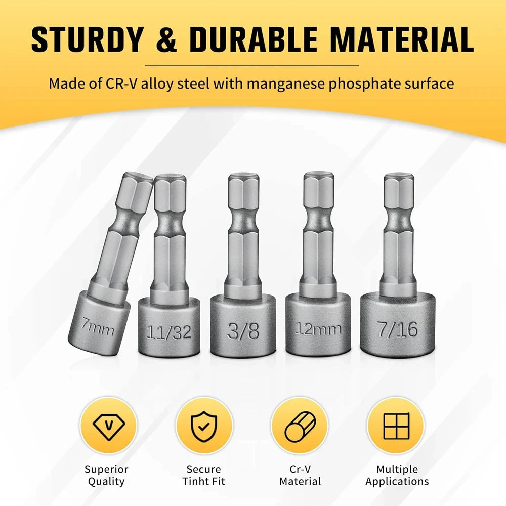 9/14PCS Powerful Socket Hexagonal Wrench Hexagonal Handle Screwdriver