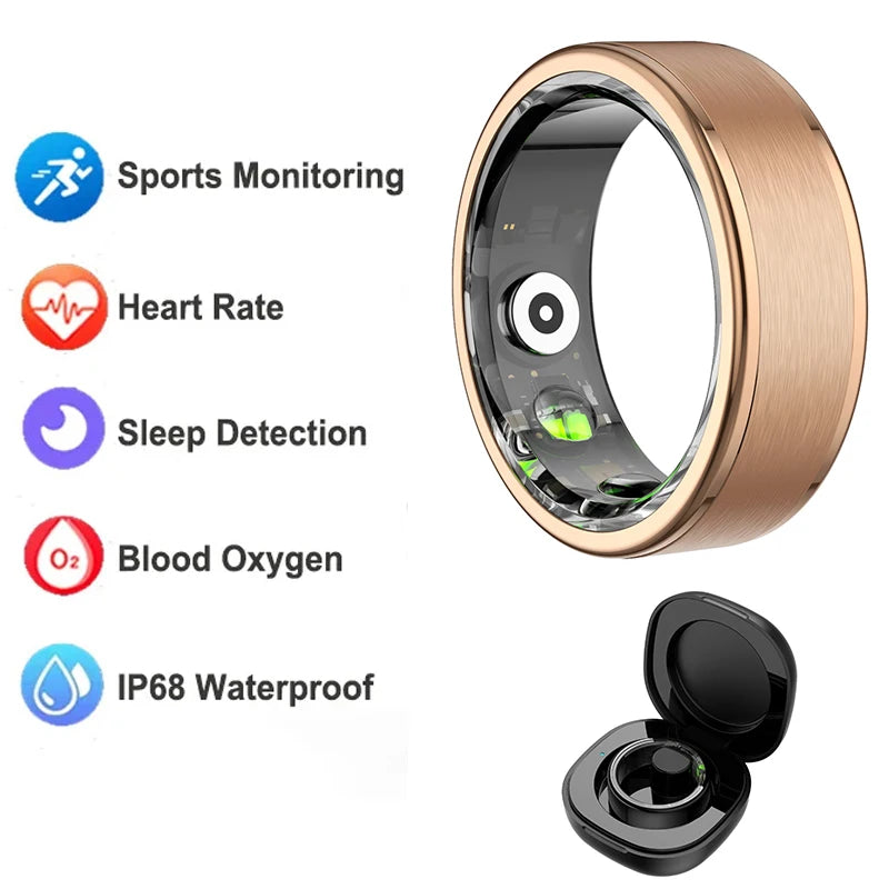 Smart Ring Military Grade Titanium Steel Shell Health Monitoring IP68