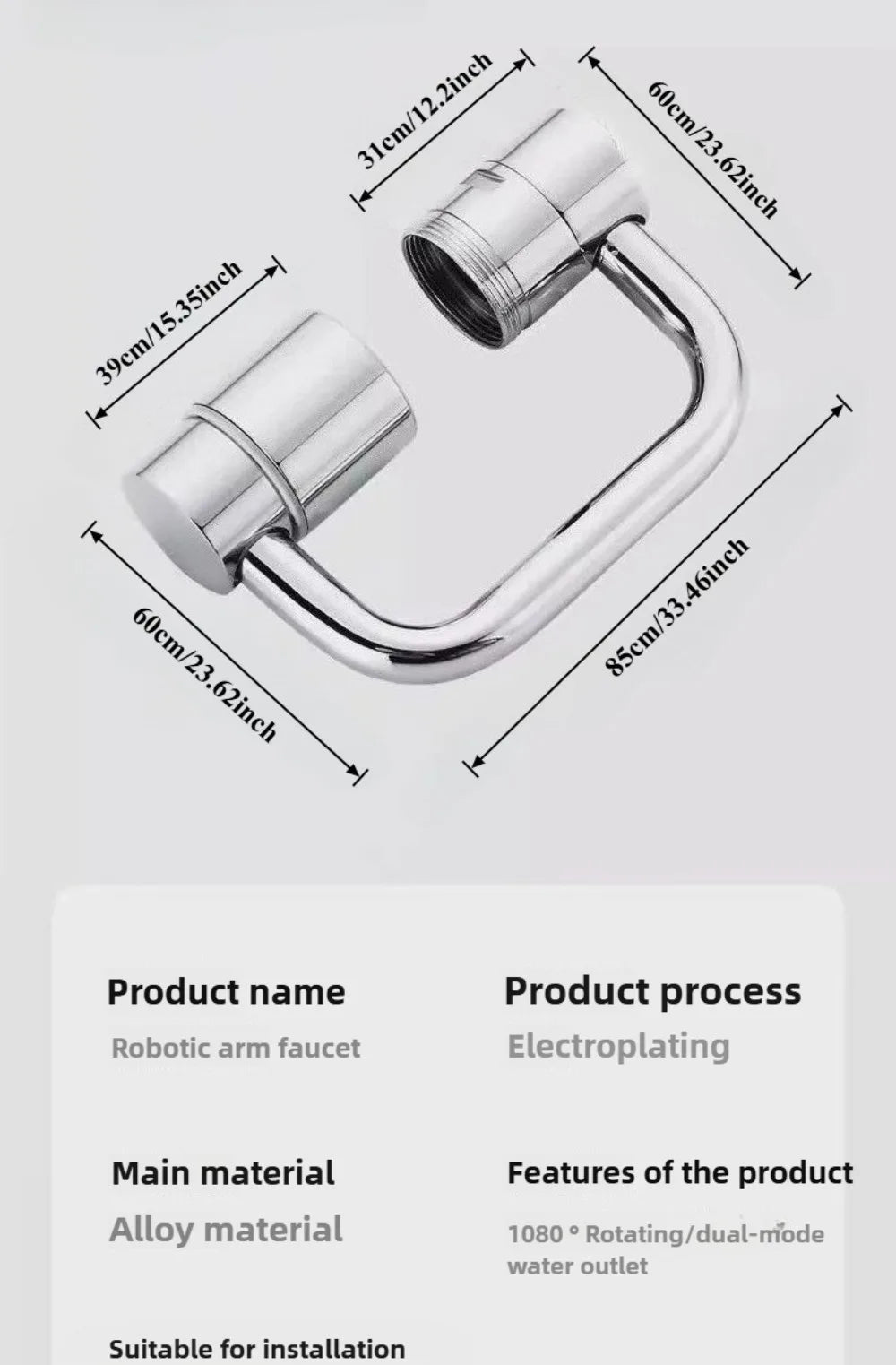 Multifunctional Water U-Shaped Faucet Extender