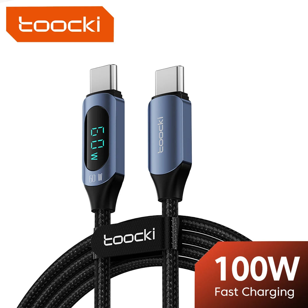 Toocki 100W USB C Cable for Samsung to 5A LED Digital Display