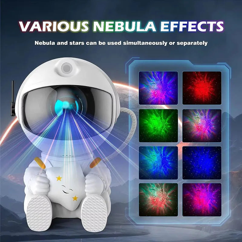 Creative Astronaut Star Projection Night Light 2025 New Colorful Star