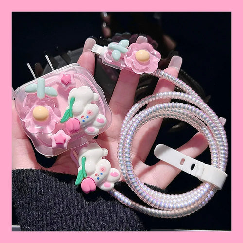 Clear Black Bow Charge Protective Case For iPhone 18W-20W US