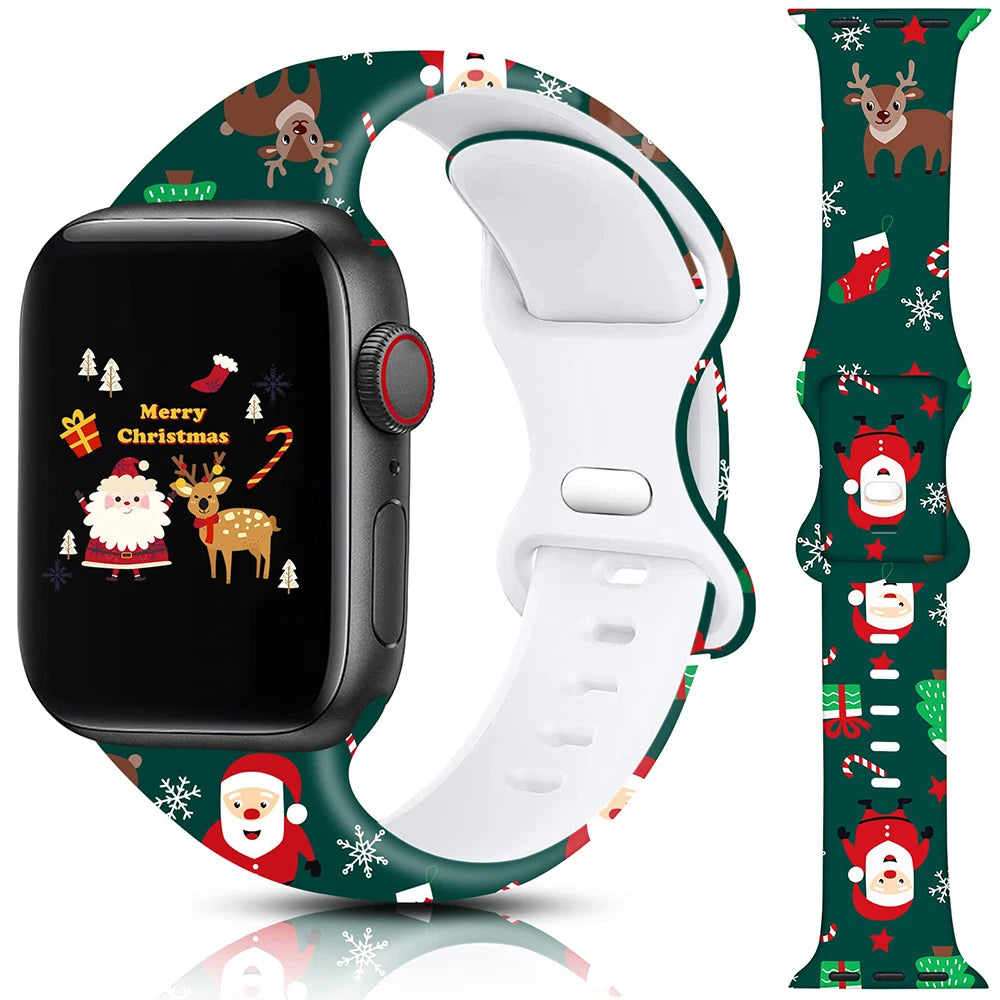 Christmas strap For Apple Watch band 45mm/41mm 44mm 40mm 49mm 42mm