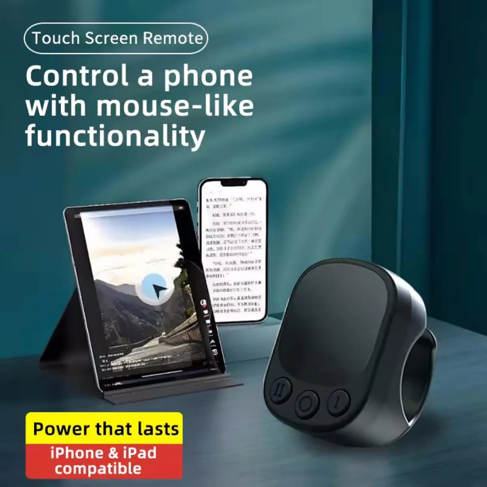 Wireless Bluetooth Ring Mouse With Touch Screen Remote Control