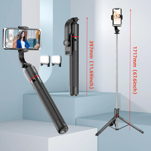 Gimbal Stabilizer Selfie Stick Tripod Gimbal 360 Rotation Following