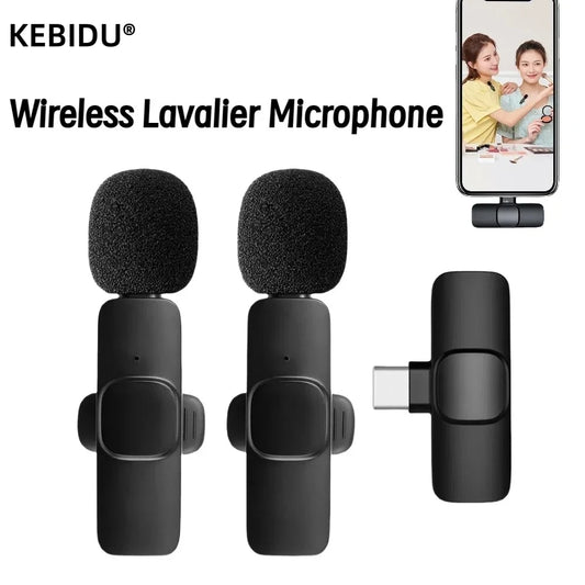 2.4G Wireless Lavalier Microphone Noise Cancelling Audio Video