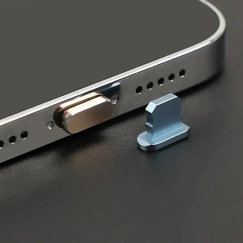 2-10PCS Aluminum Alloy Anti Dust Plug for IPhone 14 13 12 11 Pro Max 8