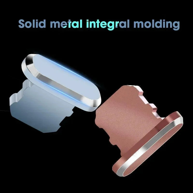 2-10PCS Aluminum Alloy Anti Dust Plug for IPhone 14 13 12 11 Pro Max 8