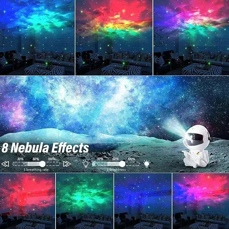 Creative Astronaut Star Projection Night Light 2025 New Colorful Star