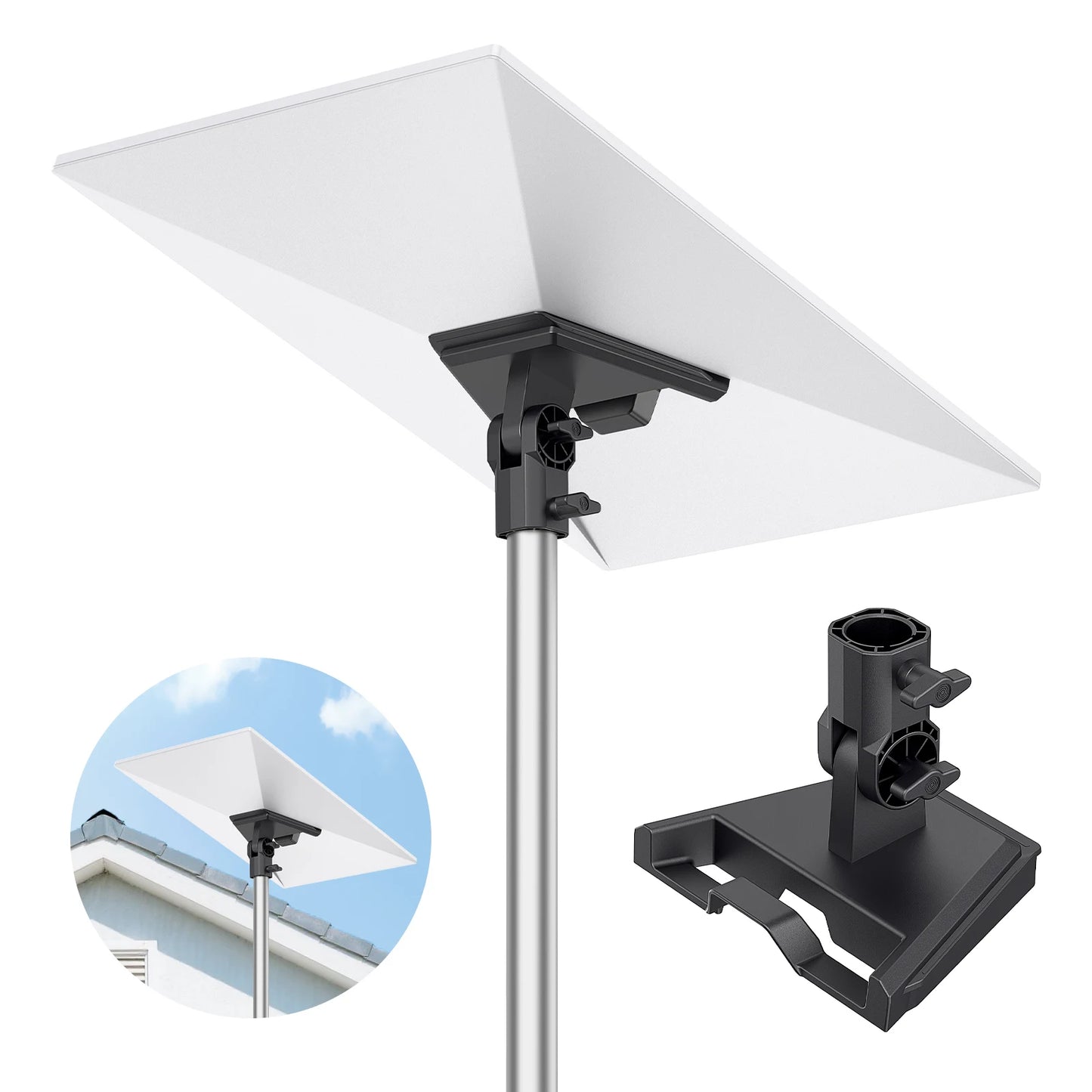 Starlink Gen 3 pipeline adapter, pole mounting bracket, top mounting