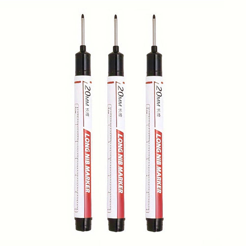 10Pcs/Set Multi-Purpose 20mm Deep Hole Long Nib Head Marker For Metal