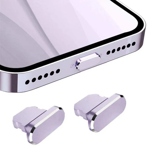 2-10PCS Aluminum Alloy Anti Dust Plug for IPhone 13 12 11 Pro Max 8 7