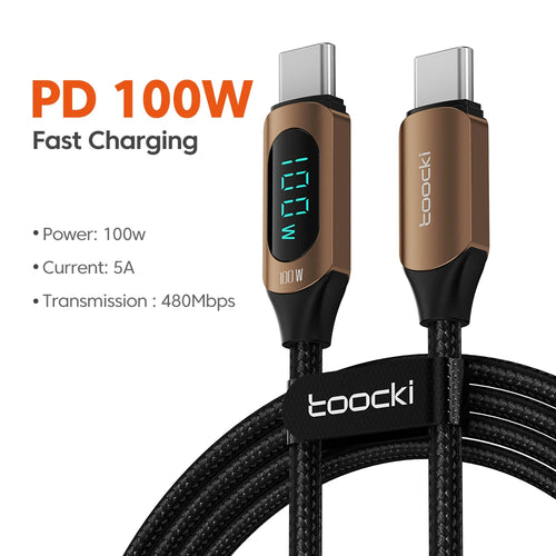 Toocki 100W USB C Cable for Samsung to 5A LED Digital Display