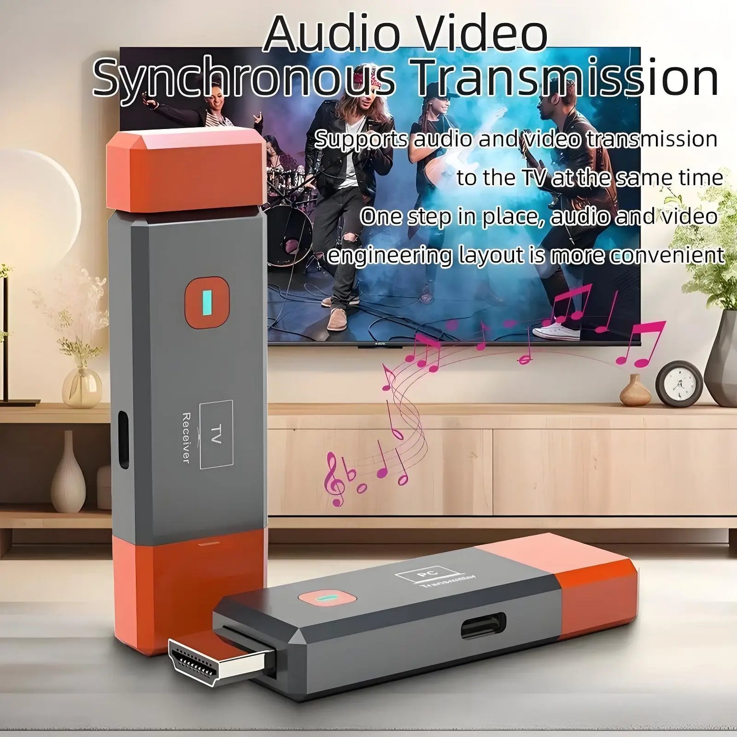 Wireless HDMI Video Transmitter and Receiver Extender 4K 1080P 50M TV Stick Dongle Adapter For PC Camera Laptop To Projector TV