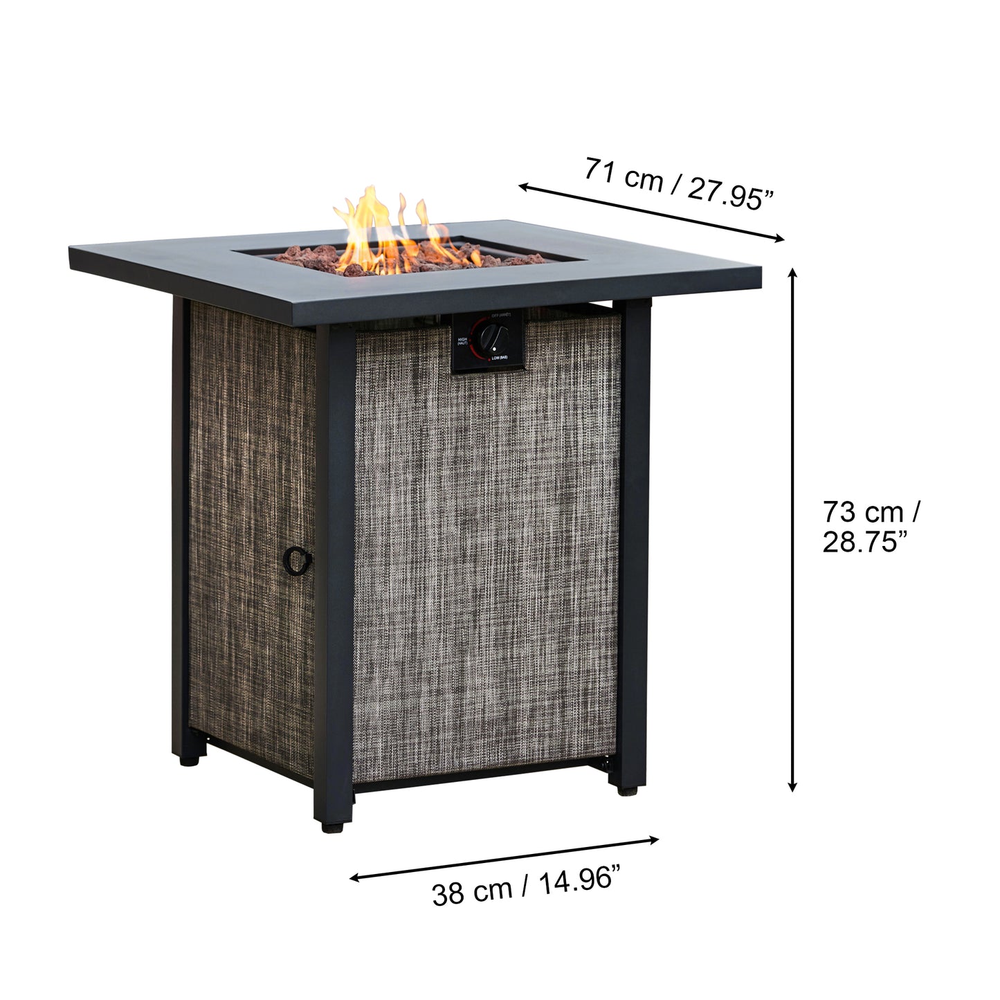 Teamson Home Outdoor Gas Fire Pit & Accessories