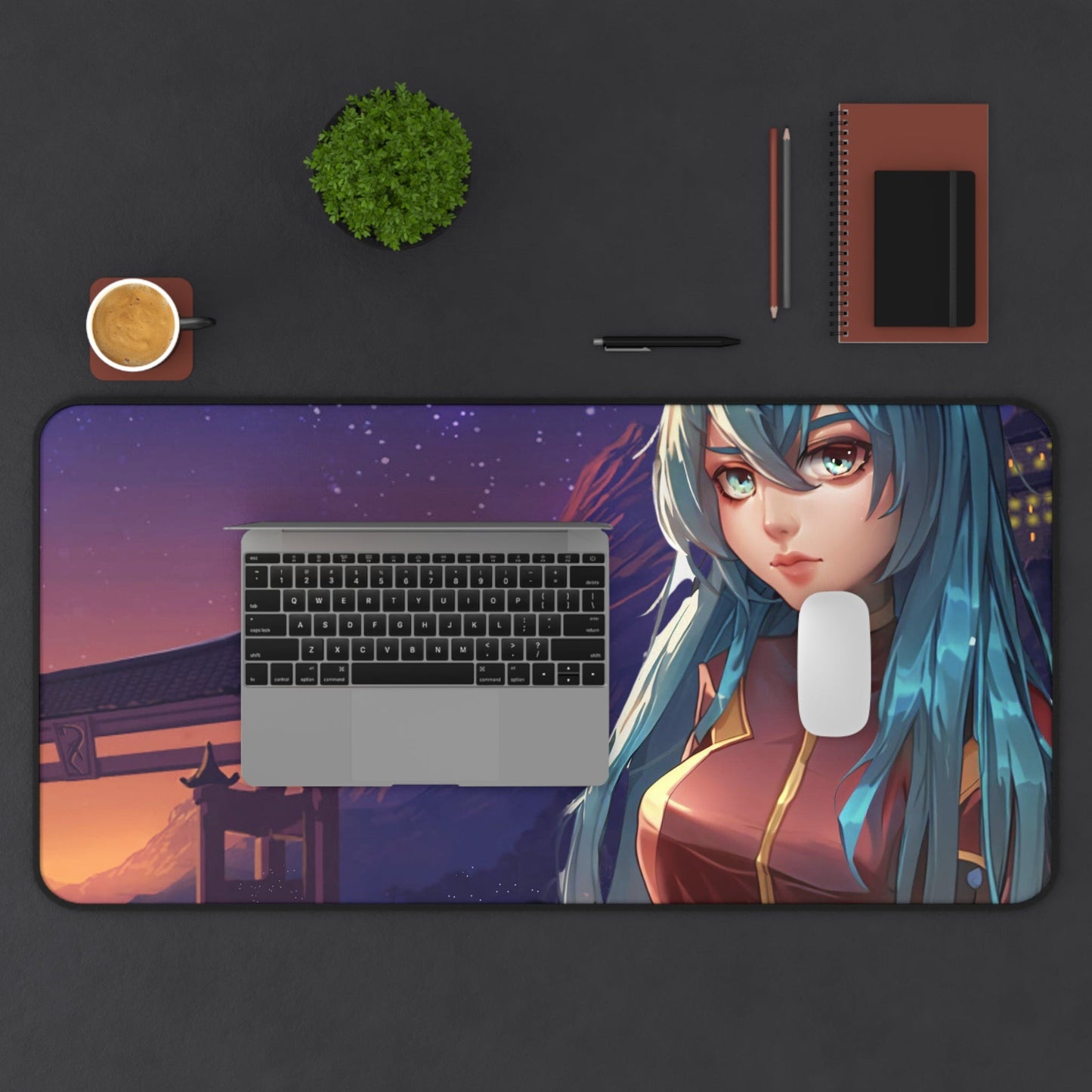 Anime Girl in Space Suit Desk Mat