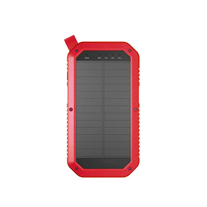 Mini Solar Powered Wireless Phone Charger 10,000 mAh with LED light