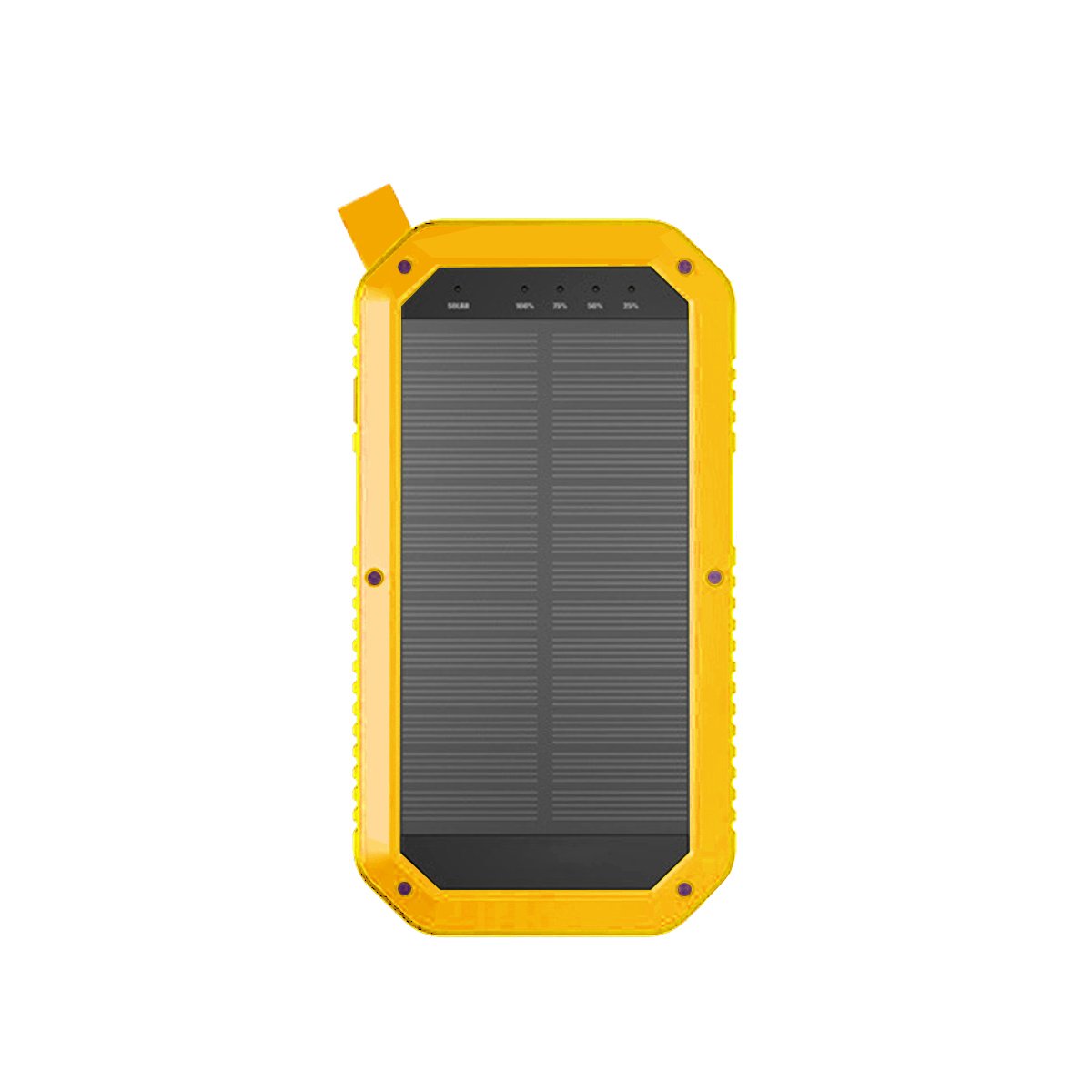 Mini Solar Powered Wireless Phone Charger 10,000 mAh with LED light