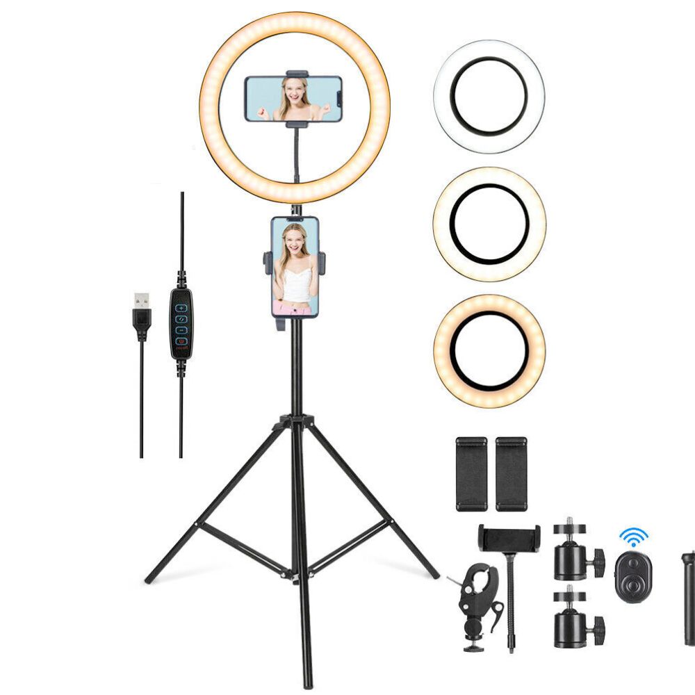 10" LED Ring Light With Phone Tripod Stand