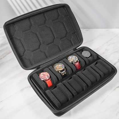 Watch Box Organizer for Men or Women，Watch Travel Case Portable Storage Watch Display Holder for Wristwatches and Smart Watches