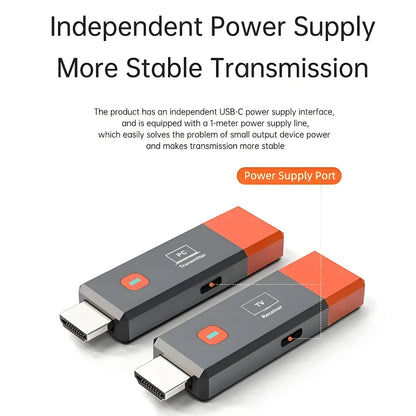 Wireless HDMI Video Transmitter and Receiver Extender 4K 1080P 50M TV Stick Dongle Adapter For PC Camera Laptop To Projector TV