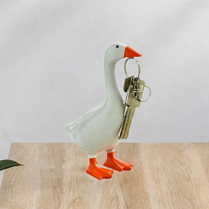 Resin Goose & Duck Desktop Sculpture with Key Holder