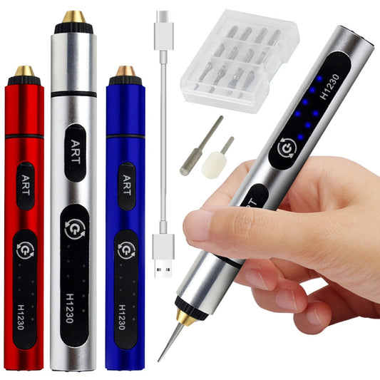 Mini Wireless Drill Electric Engraving Pen 3 Speed USB Cordless Drill