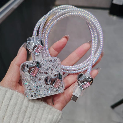 Clear Black Bow Charge Protective Case For iPhone 18W-20W US