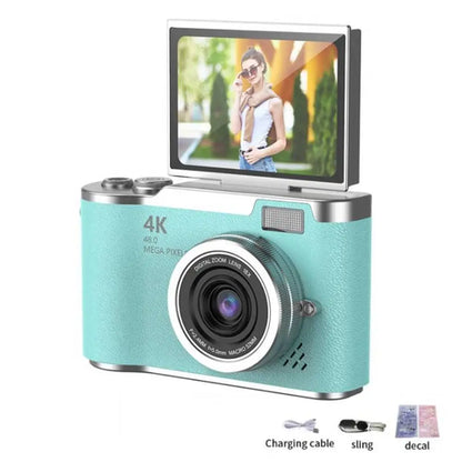 4K Digital Camera CCD 180° Flip Screen Selfie Camera 8X Digital Zoom