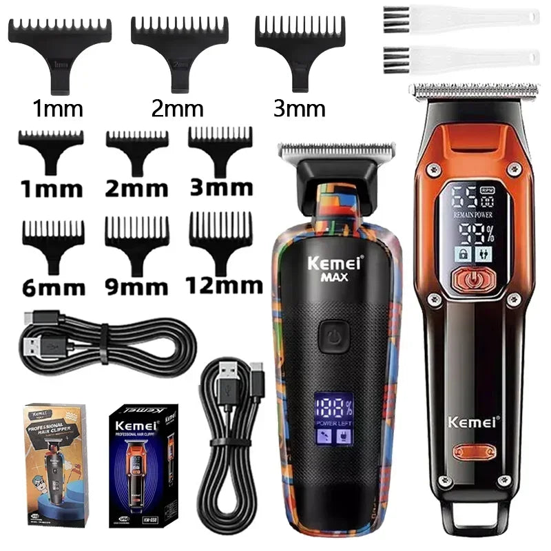 Kemei KM-658 Hair Clipper Cord or Cordless Use Hair Trimmer Barber