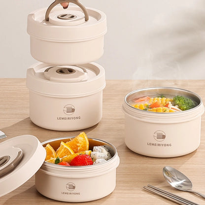 Lunch Box Portable Insulated Lunch Container Set Stackable Bento