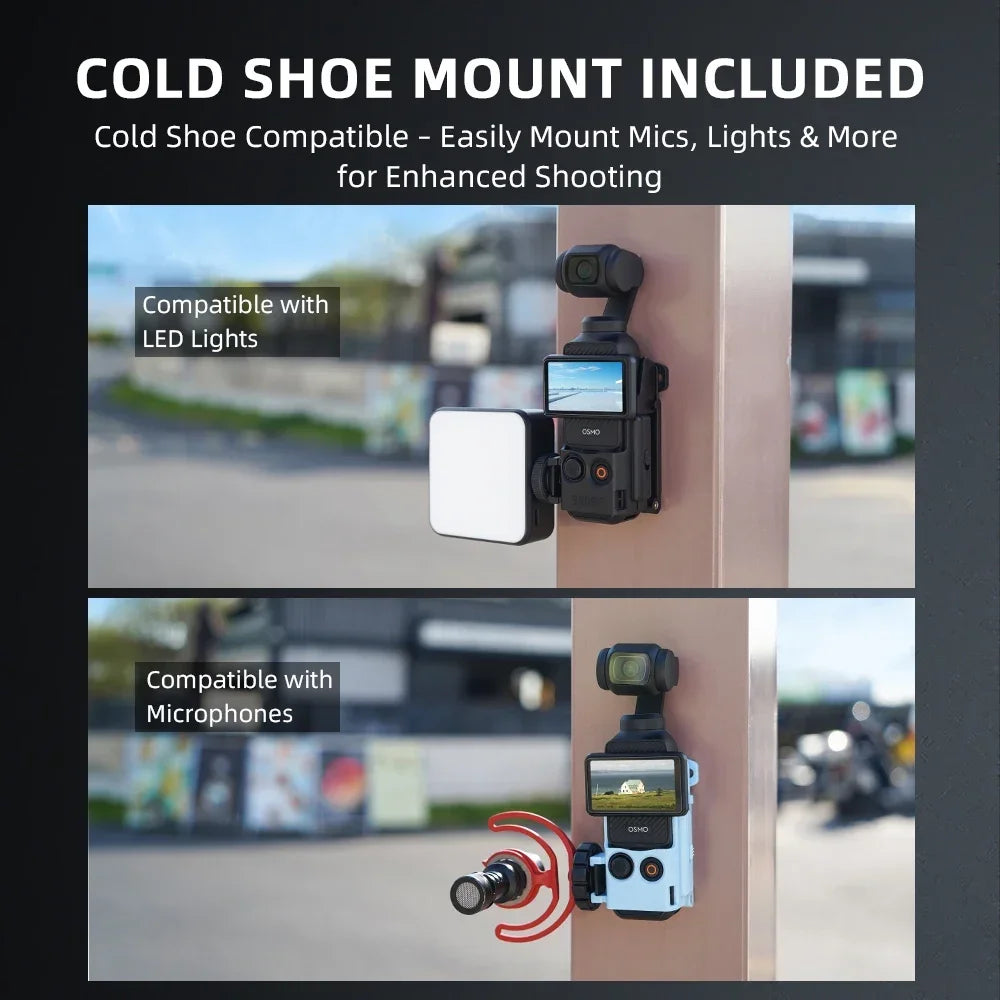 BRDRC Magnetic Clip Mount for DJI Osmo Pocket 3 Quick Release Back