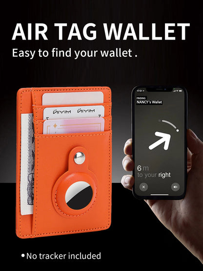 Ultrathin RFID Blocking Credit Card Wallet Can hold Airtag wallet