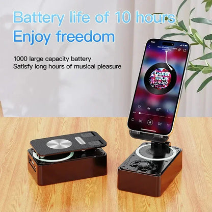New Cell Phone Holder Stand With Bluetooth Speaker Adjustable Desktop