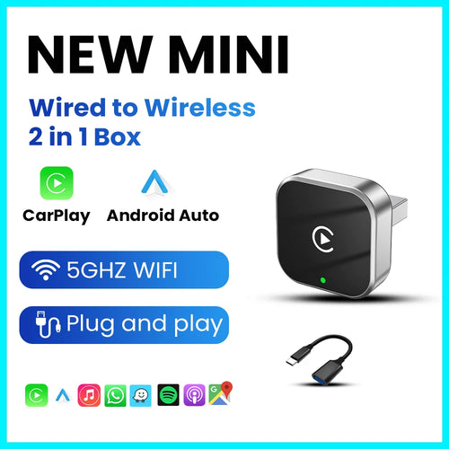Carplay Wireless Adapter Android Auto 2in 1 Smart Dongle 2025 5G