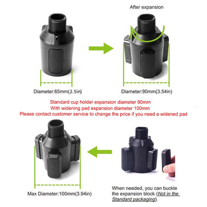 Dual Cup Holder Expander Adjustable 360°Rotating Car Seat Organizer