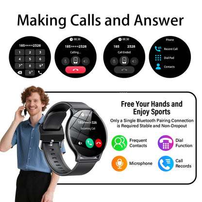 LAXASFIT 2025 New Smart Watch Bluetooth Talk 1.52-inch Touch Screen