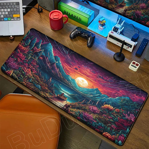HD Print Starry Night MousePad Non-Slip Rubber Large Laptop Computer