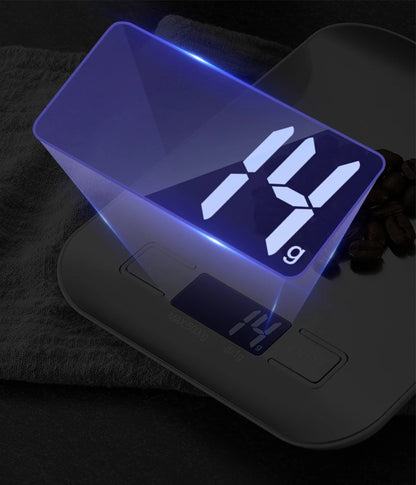 New 5kg/1g Portable Kitchen Scale Coffee Electronic Scale Stainless
