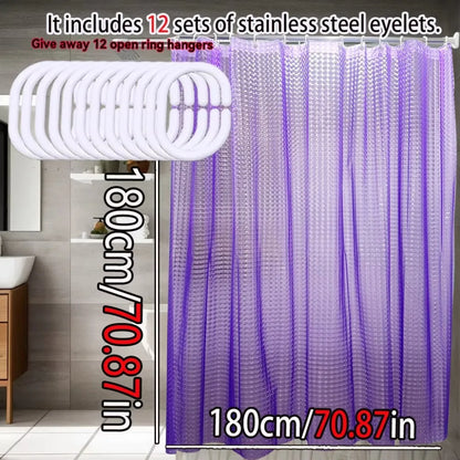 Bathroom Shower Curtain Waterproof Bathtub Bathing Curtains Easy Clean