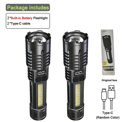 Portable Rechargeable High Power LED Flashlights With Display Screen