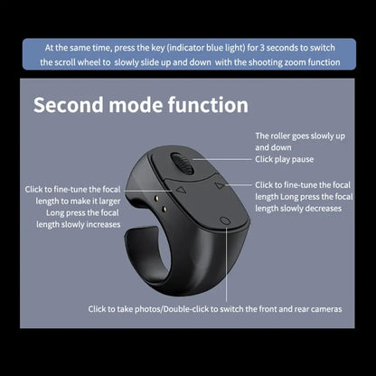 New Roller Fingertip Remote Ring Remote Control Wireless Bluetooth
