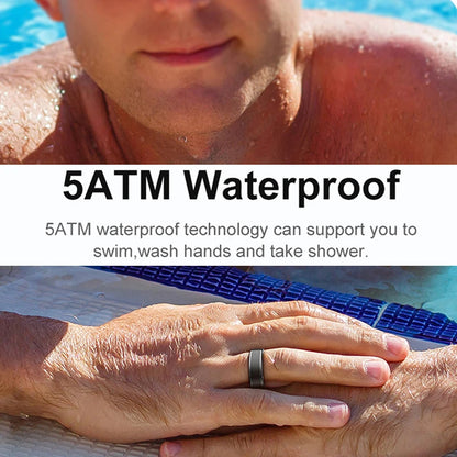 Smart Ring Military Grade Titanium Steel Shell Health Monitoring IP68