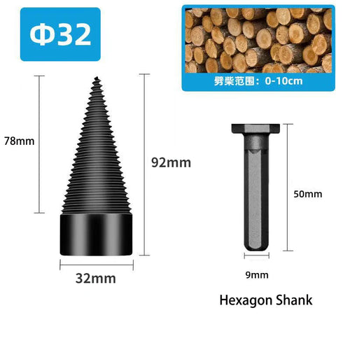 Heavy-Duty Firewood Log Splitter Bit Set
