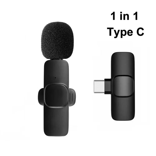 2.4G Wireless Lavalier Microphone Noise Cancelling Audio Video