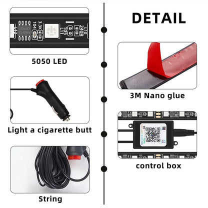 4in1 18LED Symphony Led Interior lights Atmosphere Footwell lamp App