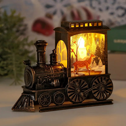 LED Night Light Vintage Train Christmas Battery Powered Indoor Outdoor